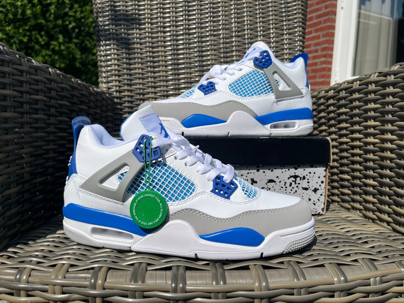 Air Jordan 4 Military Blue – GLOEDNIEUW! – Maat 43 – ACTIE!, Verzenden, Wit, Nieuw, Sneakers of Gympen