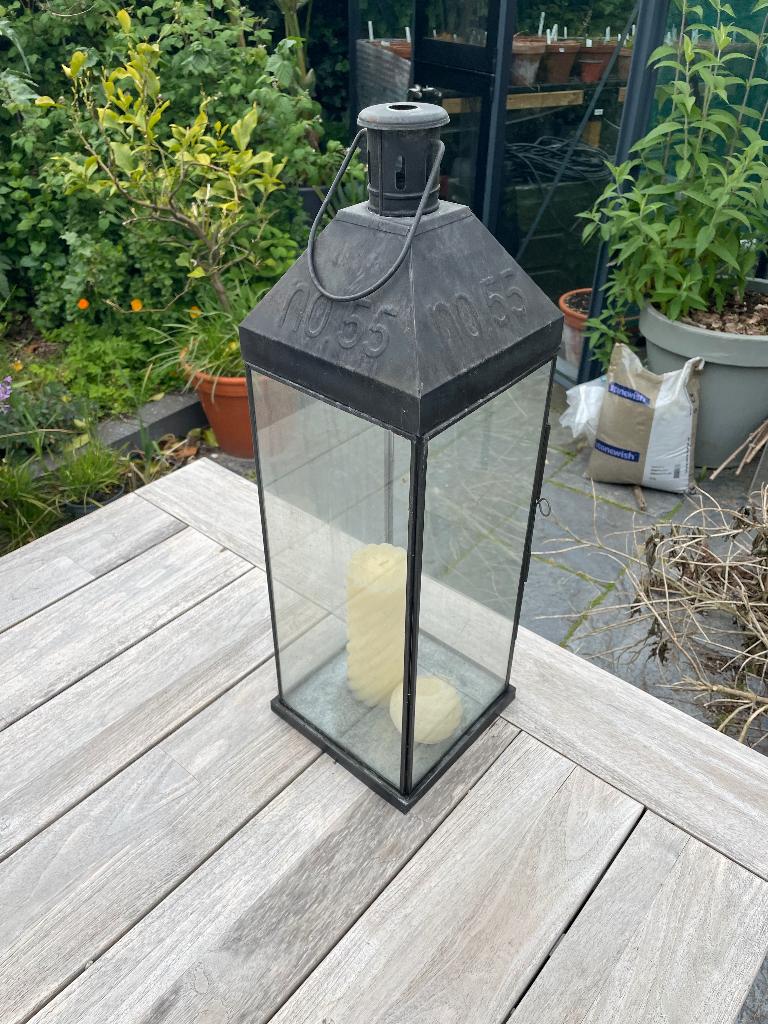 Windlicht, Huis en Inrichting, Ophalen, 50 tot 75 cm, Zwart, Zo goed als nieuw