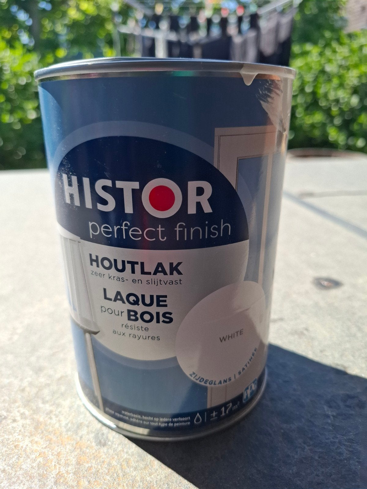 Histor Perfect Finish Houtlak Wit - Bijna Vol, Doe-het-zelf en Verbouw, Verf, Beits en Lak, Ophalen of Verzenden