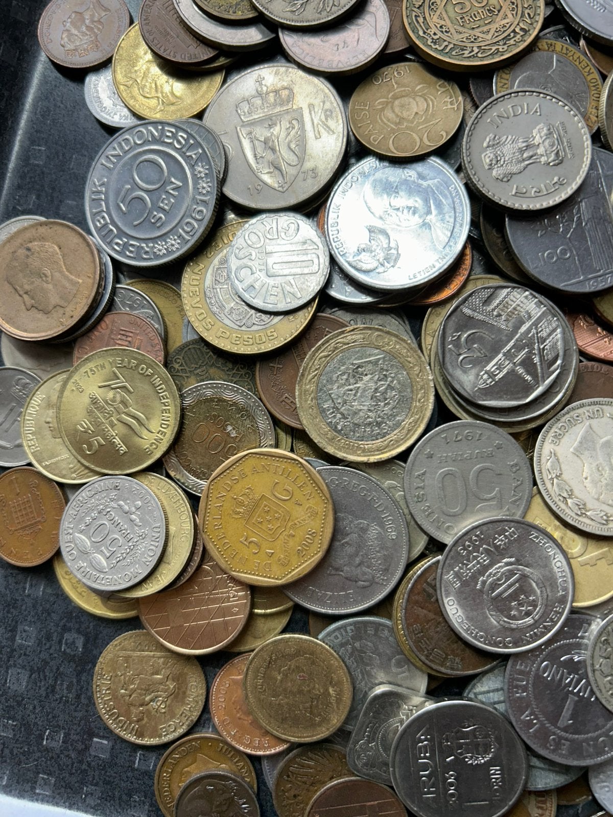 2,1 kg aan wereldmunten, Verzenden, Buitenland, Munten