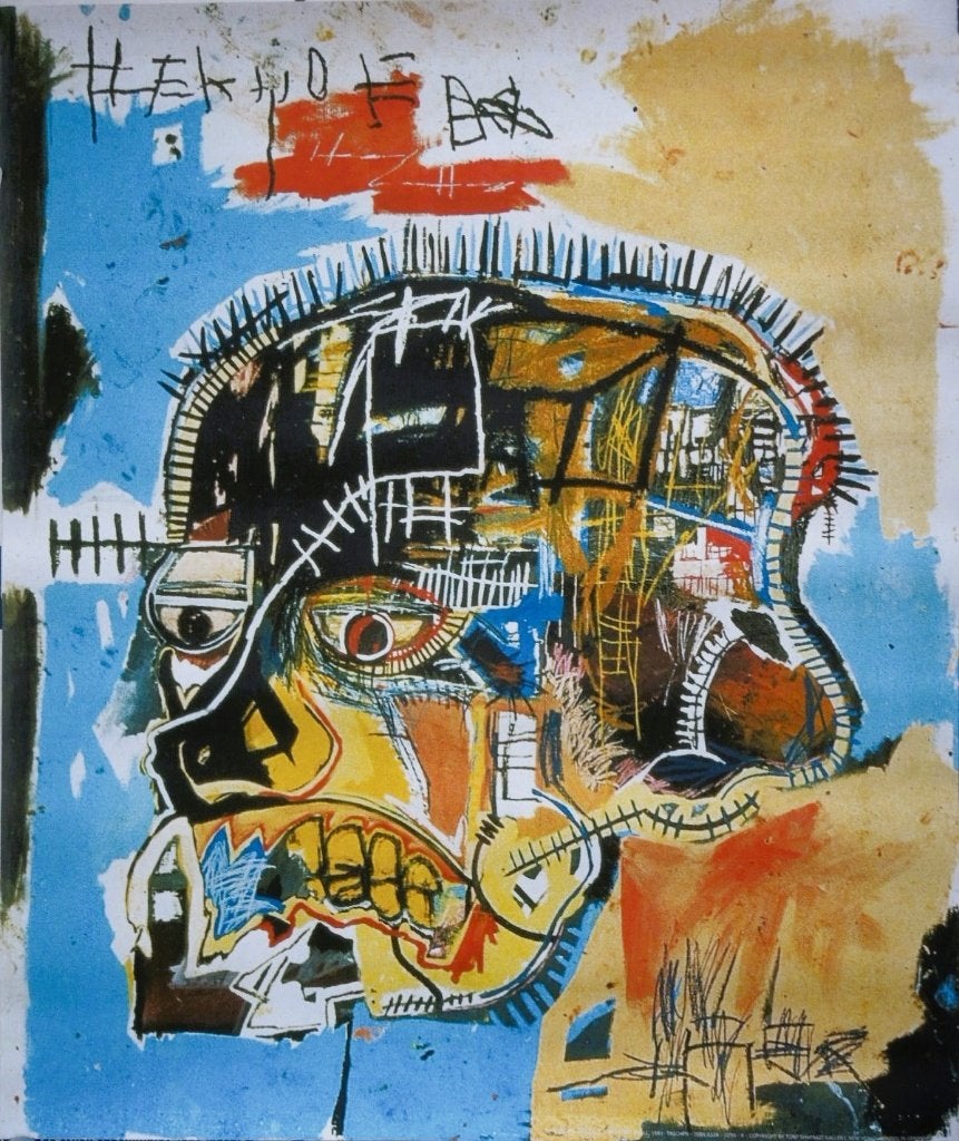 Jean-Michel Basquiat grote poster "Taschen", 1981, Ophalen, Gebruikt, Oorspronkelijke maker, Foto of Poster