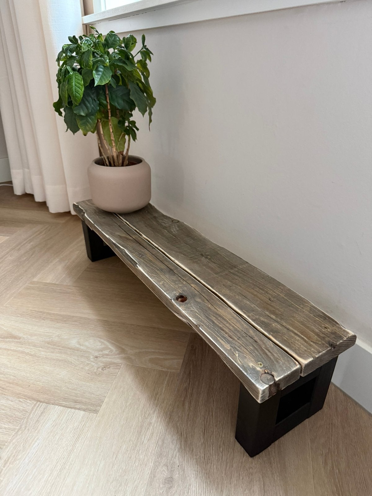 Nieuw industriele vensterbank bankje. 80x20x18, Ophalen of Verzenden, Nieuw, Hout