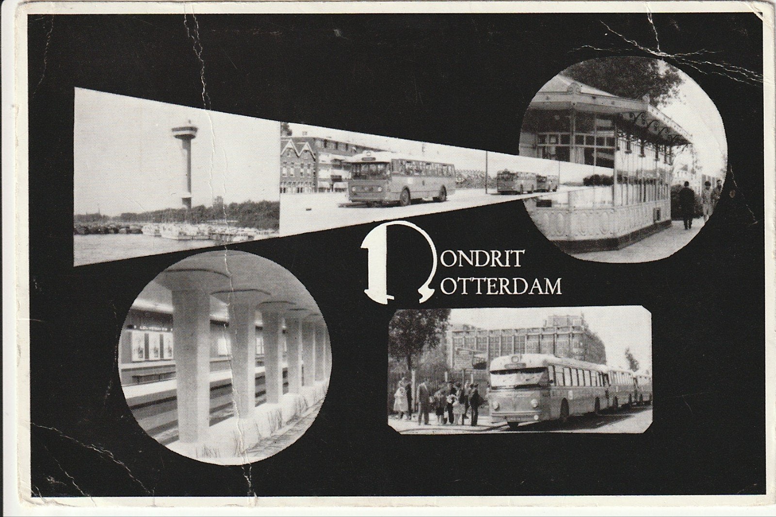 ROTTERDAM RONDRIT BEZOEK METRO WERKEN STADSBUSSEN EUROMAST, Ophalen of Verzenden, 1960 tot 1980, Ongelopen, Zuid-Holland