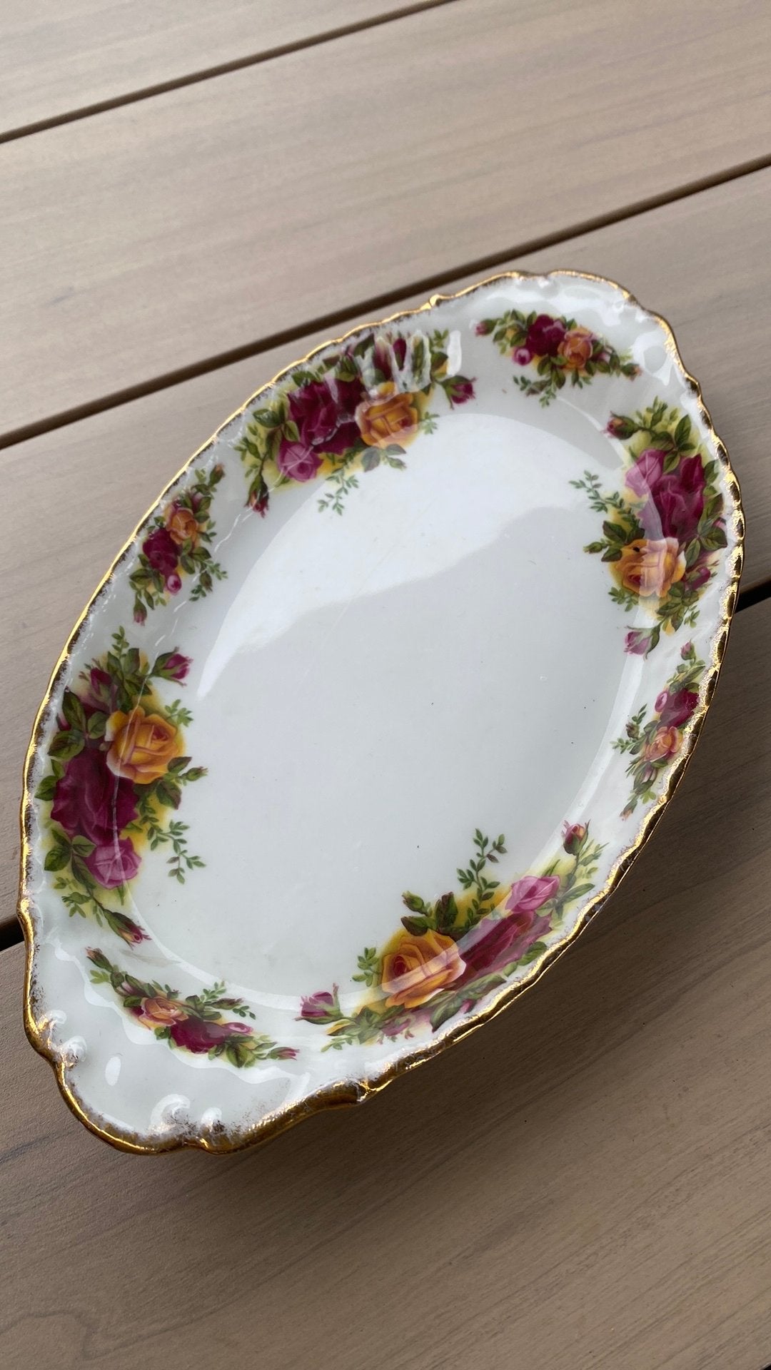 Old country roses - Royal Albert - schaal 25x14,5cm, Ophalen of Verzenden