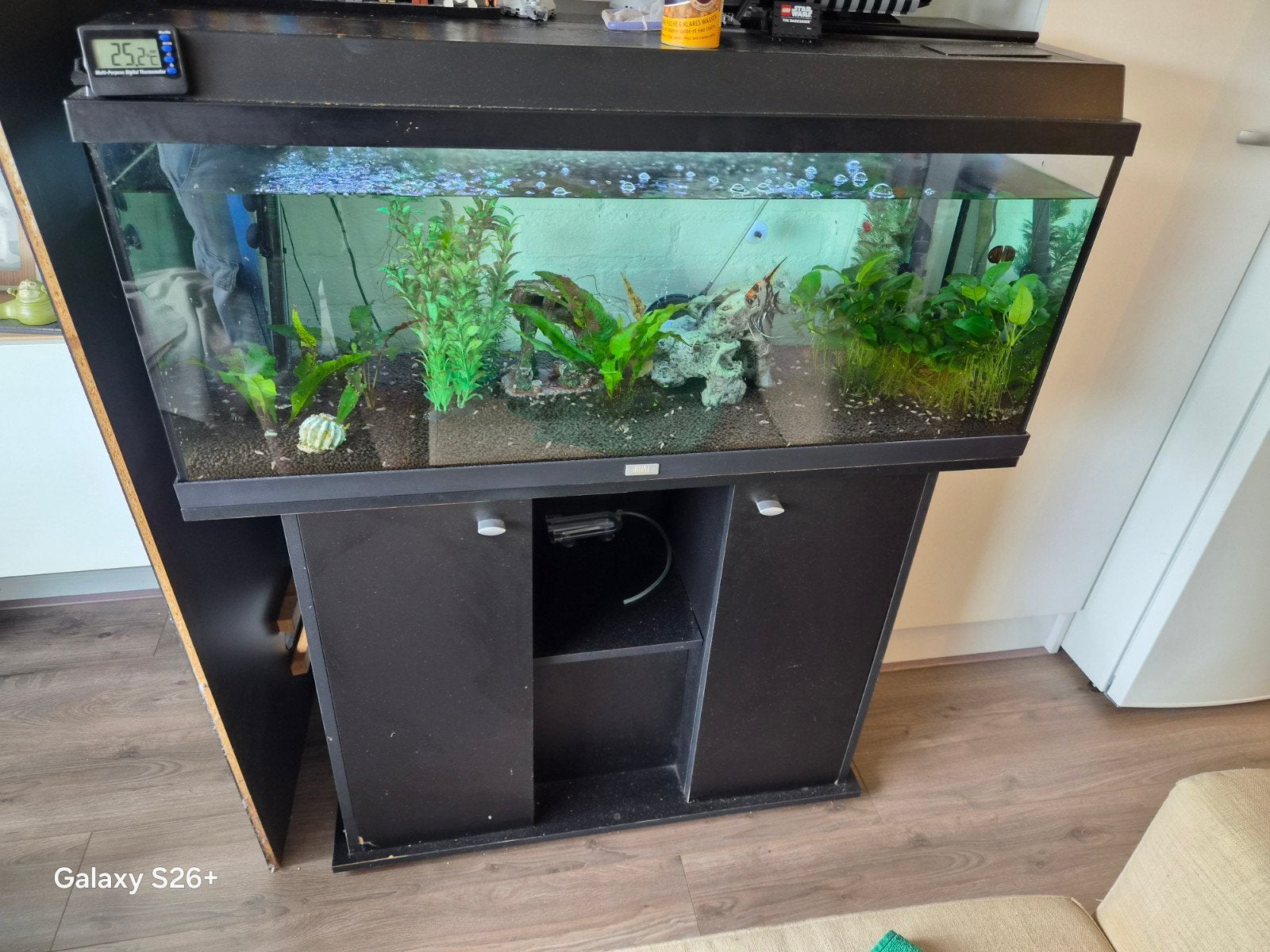 aquarium met pomp en kast, Ophalen, Gebruikt, Inclusief deksel, Leeg aquarium