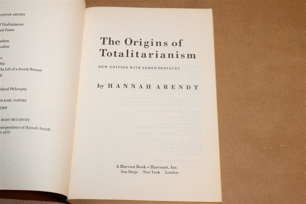 The Origins of Totalitarianism — Arendt, Dik Boek, 1976, Ophalen of Verzenden, Gelezen, Nederland