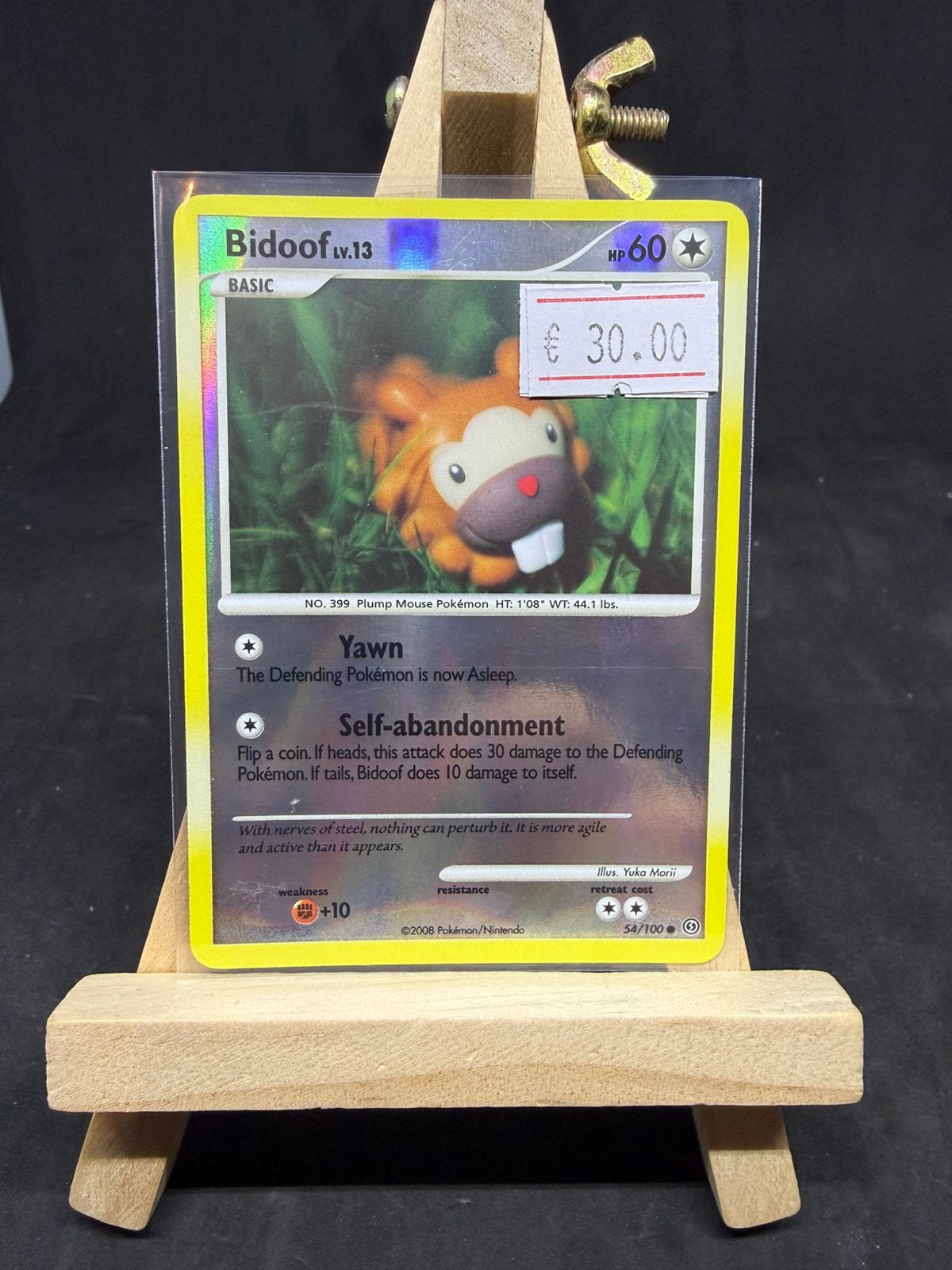 Bidoof lv.13 54/100 nm/exc, Ophalen of Verzenden, Zo goed als nieuw