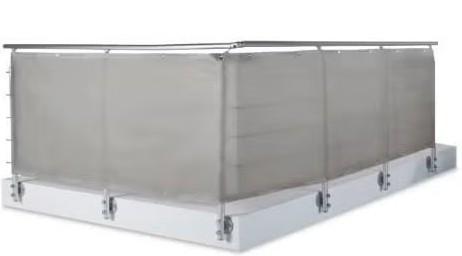 Tchibo 2 x balkon zicht- en windbescherming grijs 500x90 cm, Tuin en Terras, Tuinschermen, Overige materialen, Gebruikt, Ophalen of Verzenden