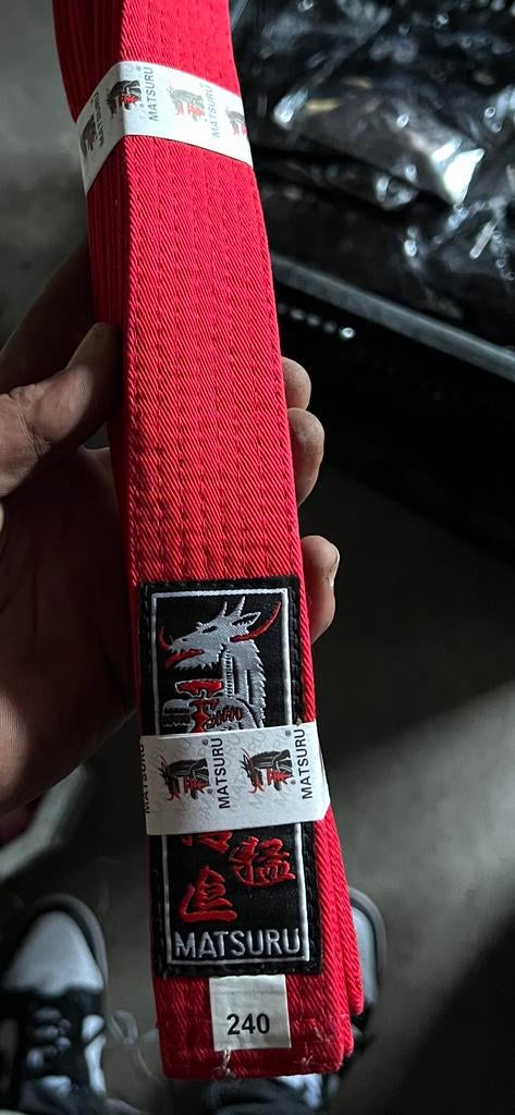 Matsuru Judo Banden Rood - Per Stuk of Grotere Afname, Ophalen of Verzenden, Nieuw, Judo, Vechtsportmateriaal