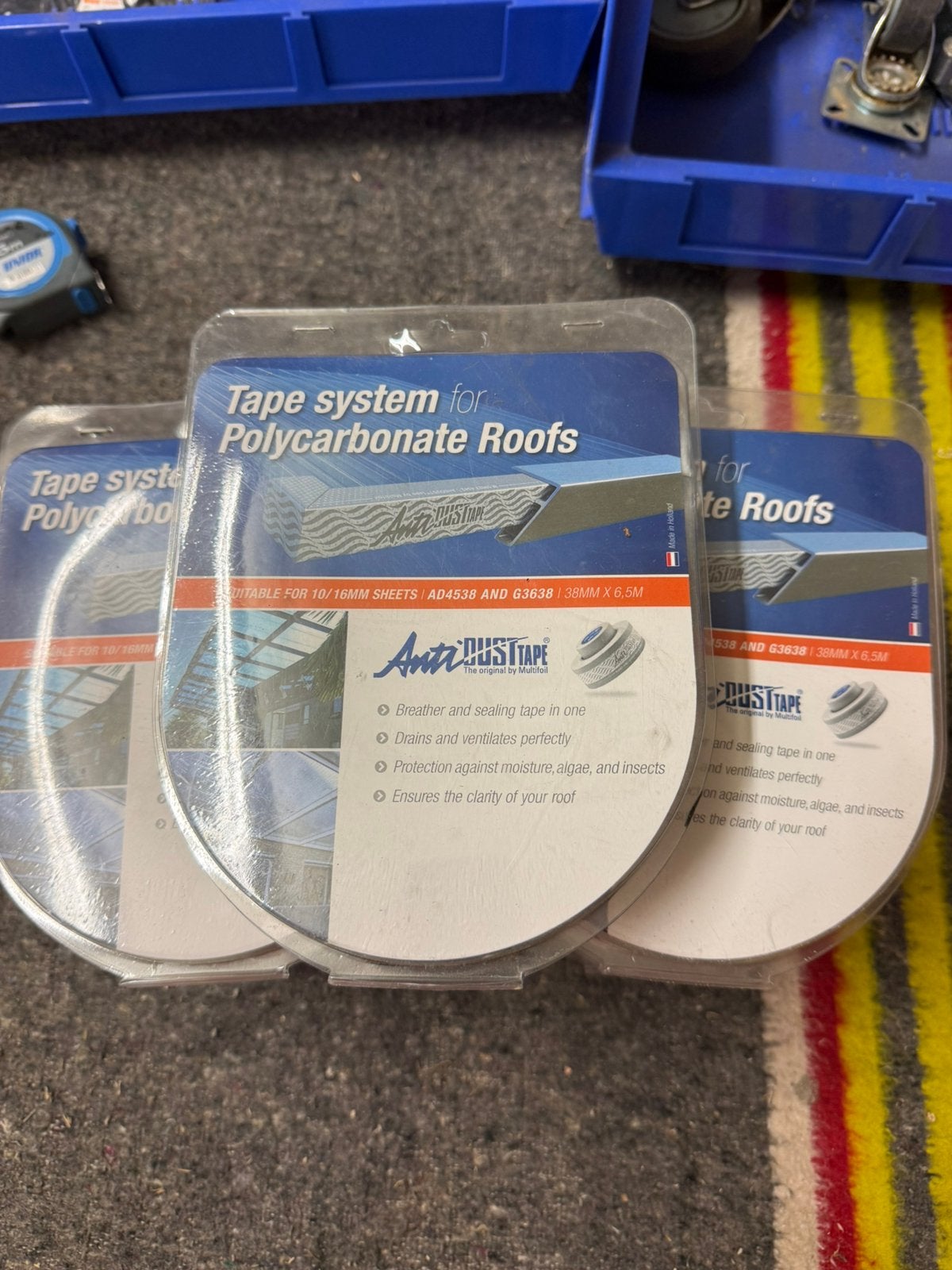 Multifoil AntiDUST Tape systeem  polycarbonaat daken., Doe-het-zelf en Verbouw, Platen en Panelen, Ophalen, Nieuw, A, A