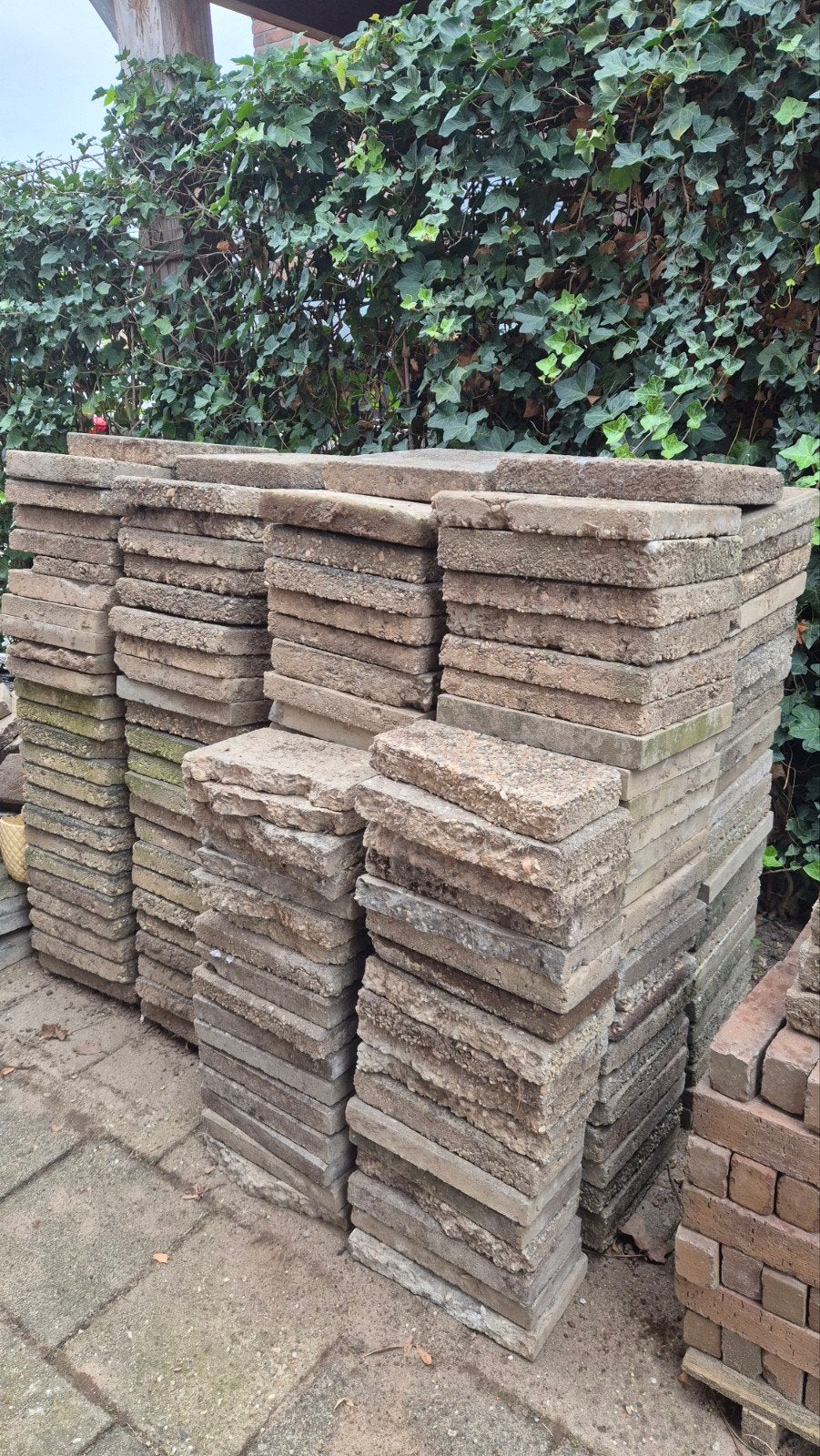 Gebruikte 30x30 terrastegels - Ideaal voor pad of border, Tuin en Terras, Ophalen, Gebruikt, 10 m² of meer, Beton