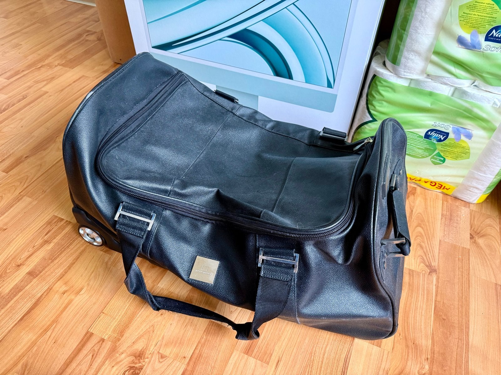 Jan Des Bouvrie Reistas Zwart met Wieltjes - Handbagage, Ophalen, 30 cm of meer, Gebruikt, Zwart