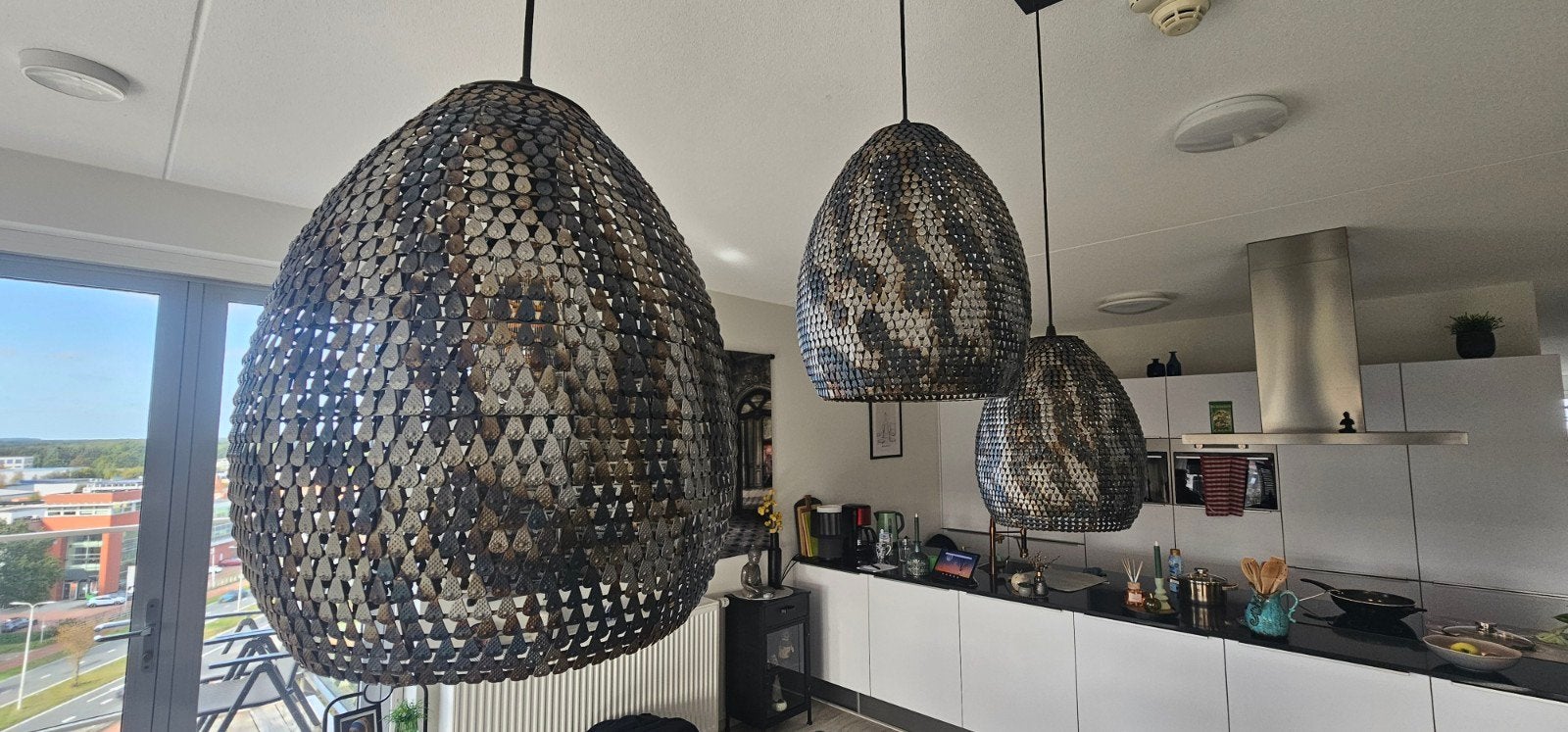 Mooie lampen boven eethoek, Ophalen, Zo goed als nieuw