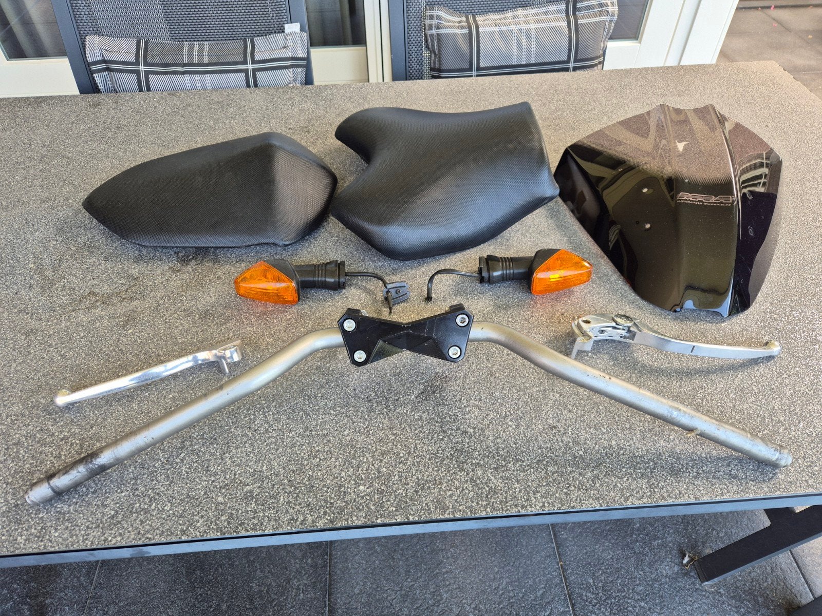 Zadel stuur handels windscherm knipperlichten Kawasaki z1000, Ophalen, Gebruikt