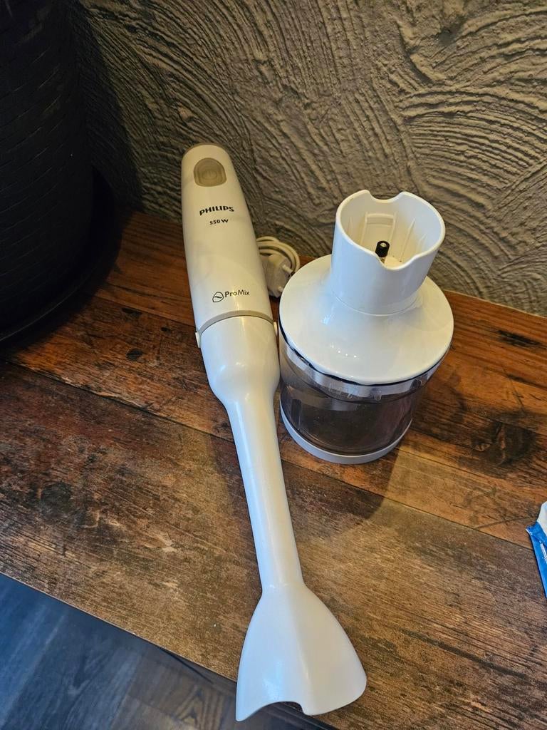 Philips ProMix Staafmixer met hakmolen - 550W, Huis en Inrichting, Keuken | Keukenbenodigdheden, Ophalen of Verzenden, Gebruikt