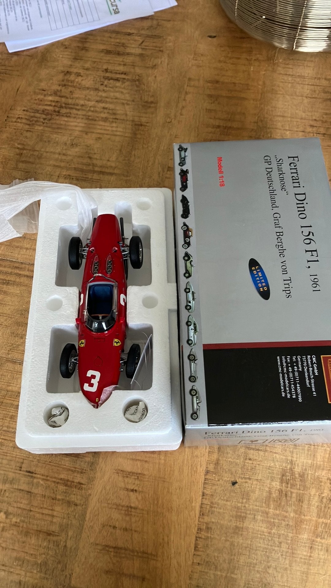 Cmc Ferrari Dino 156 1:18, Ophalen of Verzenden, Zo goed als nieuw