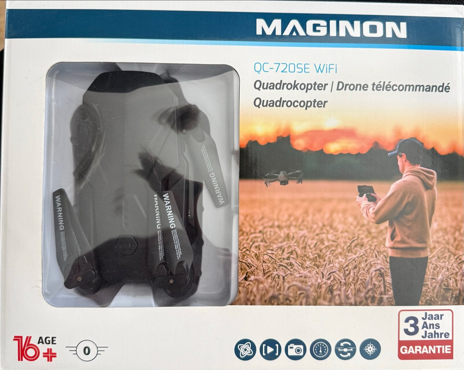 MAGINON QC-7205E WiFi Quadrokopter Drone, Basiskwaliteit, Overige merken, Nieuw, Minder dan 100 meter