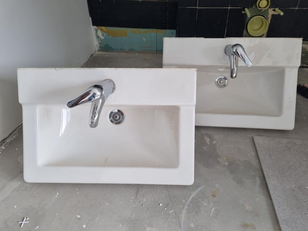 Wastafels Ikea wit 2 stuks inclusief mengkraan, Ophalen, 25 tot 50 cm, 50 tot 100 cm, Overige typen
