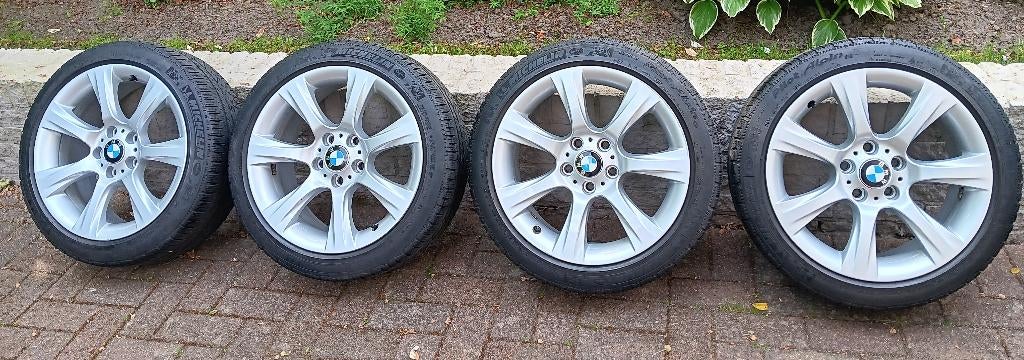 BMW 18 inch lichtmetalen velgen 3-4 serie 225/45R18, Ophalen, 18 inch, Gebruikt, Banden en Velgen