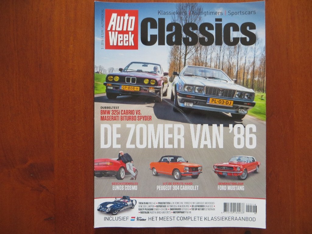 Autoweek Classics 5 2016 BMW 325i Cabrio, Maserati Biturbo, Ophalen of Verzenden, Nieuw, BMW