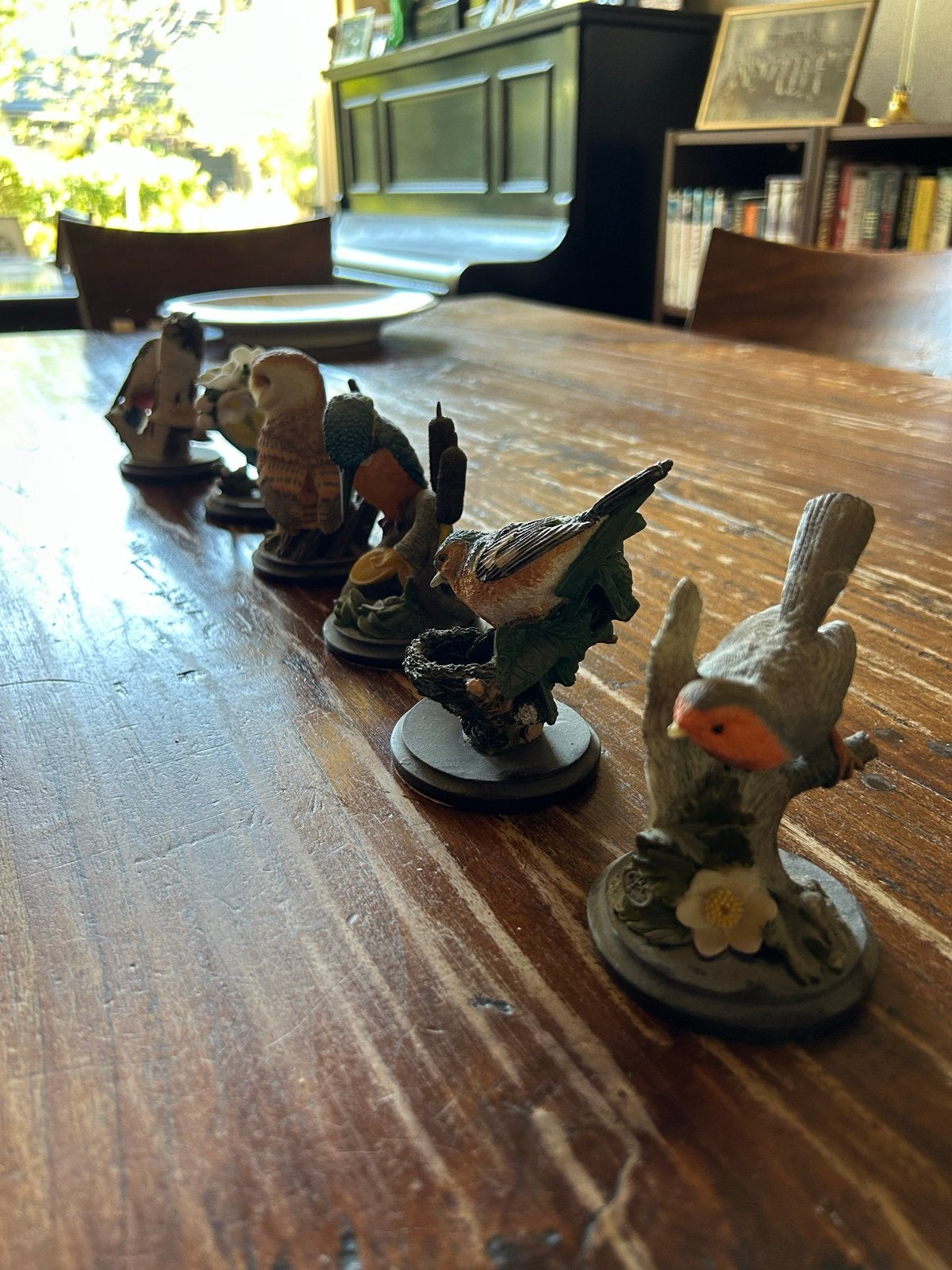 Set van 6 gedetailleerde vogelbeeldjes, Ophalen, Gebruikt, Vogel, Beeldje of Figuurtje