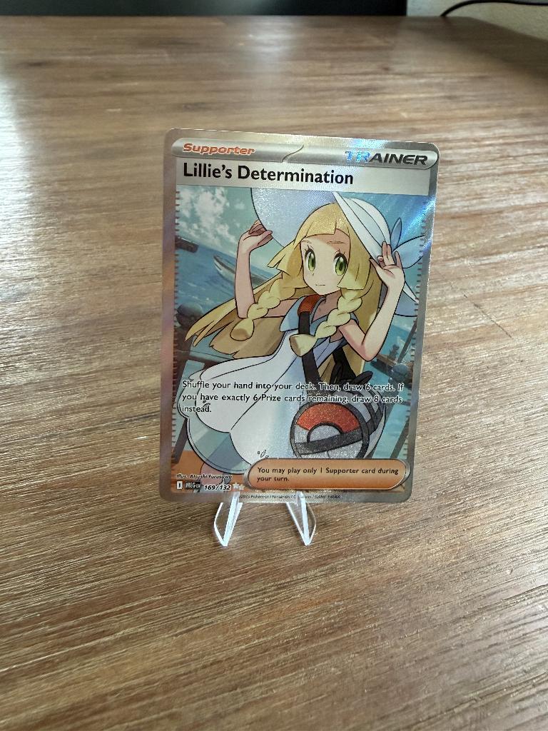 Lillie's Determination - Mega Evolutions 169 Pokémon kaart, Ophalen, Zo goed als nieuw, Losse kaart