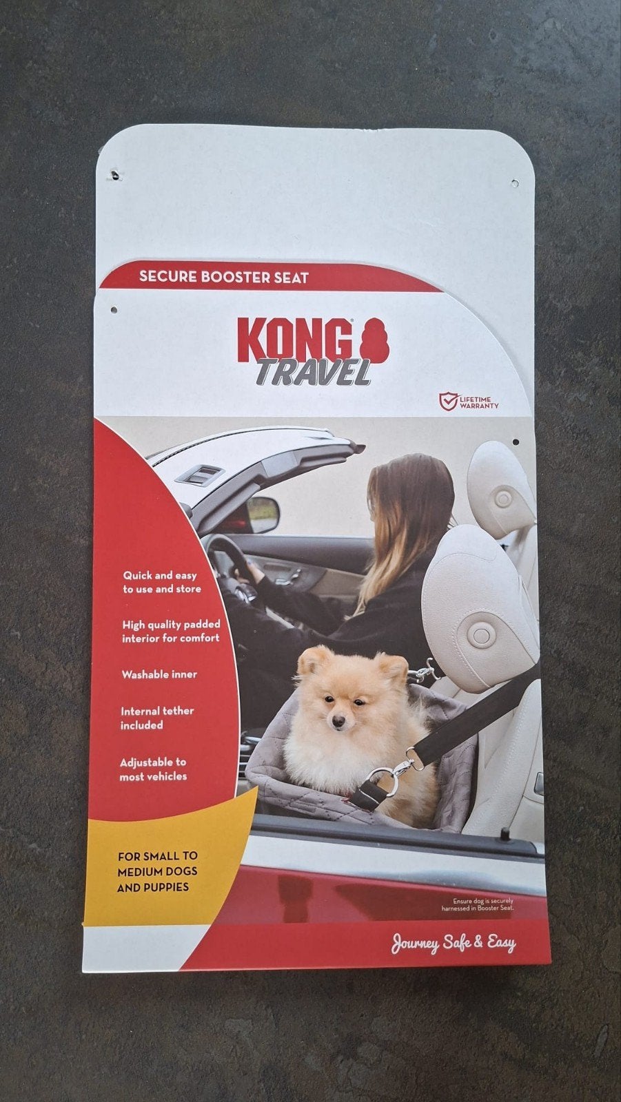 Kong travel autostoel, Overige merken, Ophalen of Verzenden, Zo goed als nieuw, Hondenautostoel