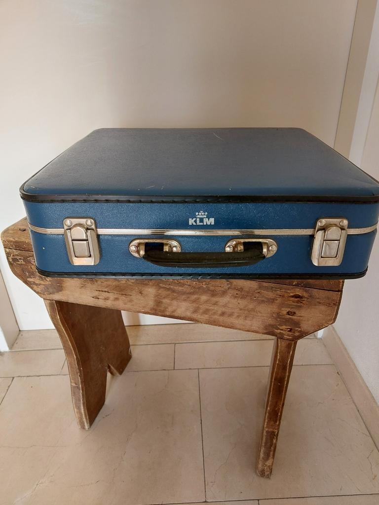 Vintage KLM blauw koffertje., Ophalen of Verzenden