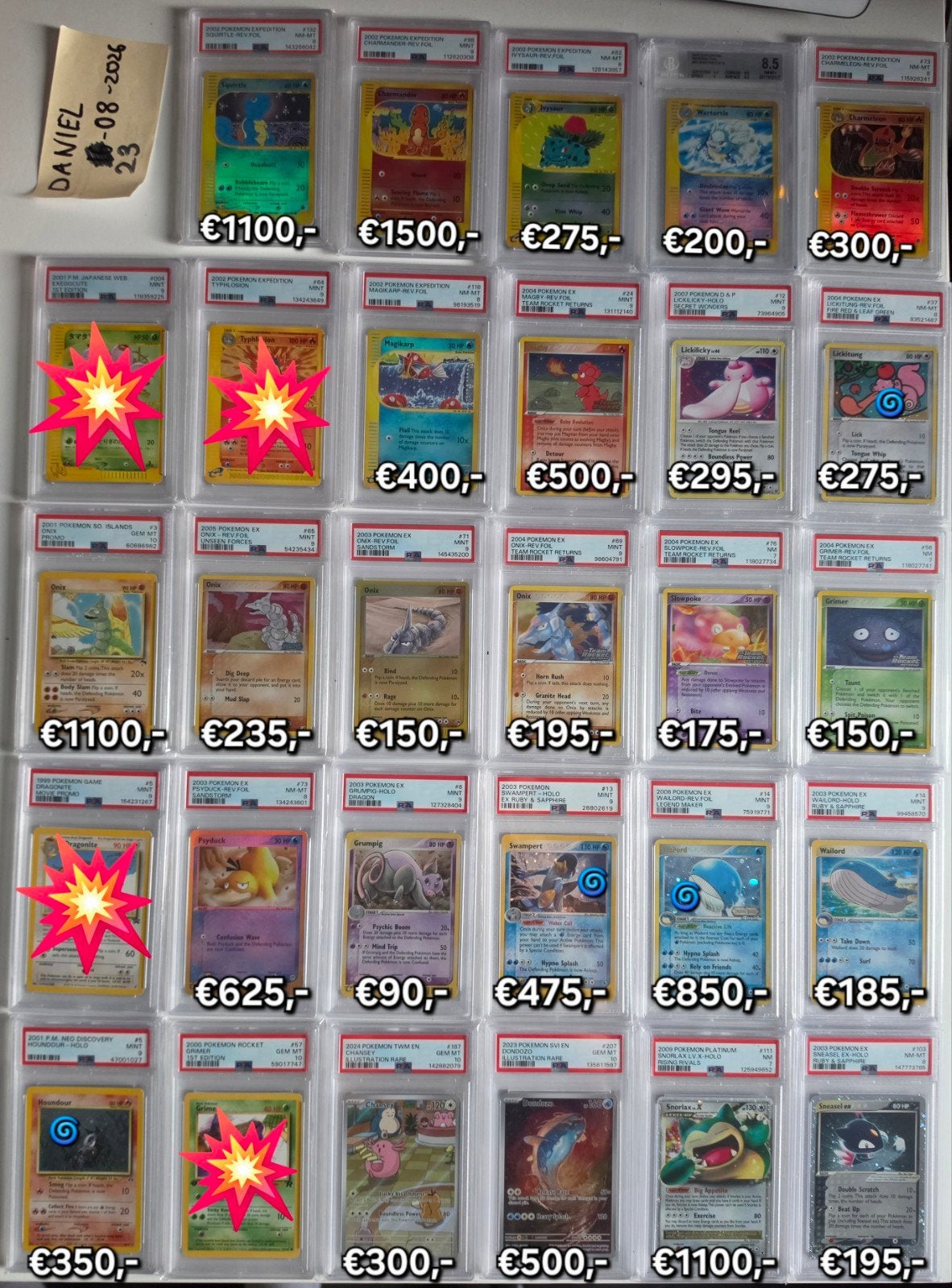 PSA Slabs Pokémon Vintage psa 5 6 7 8 9 10 low pop holo, Ophalen of Verzenden, Zo goed als nieuw