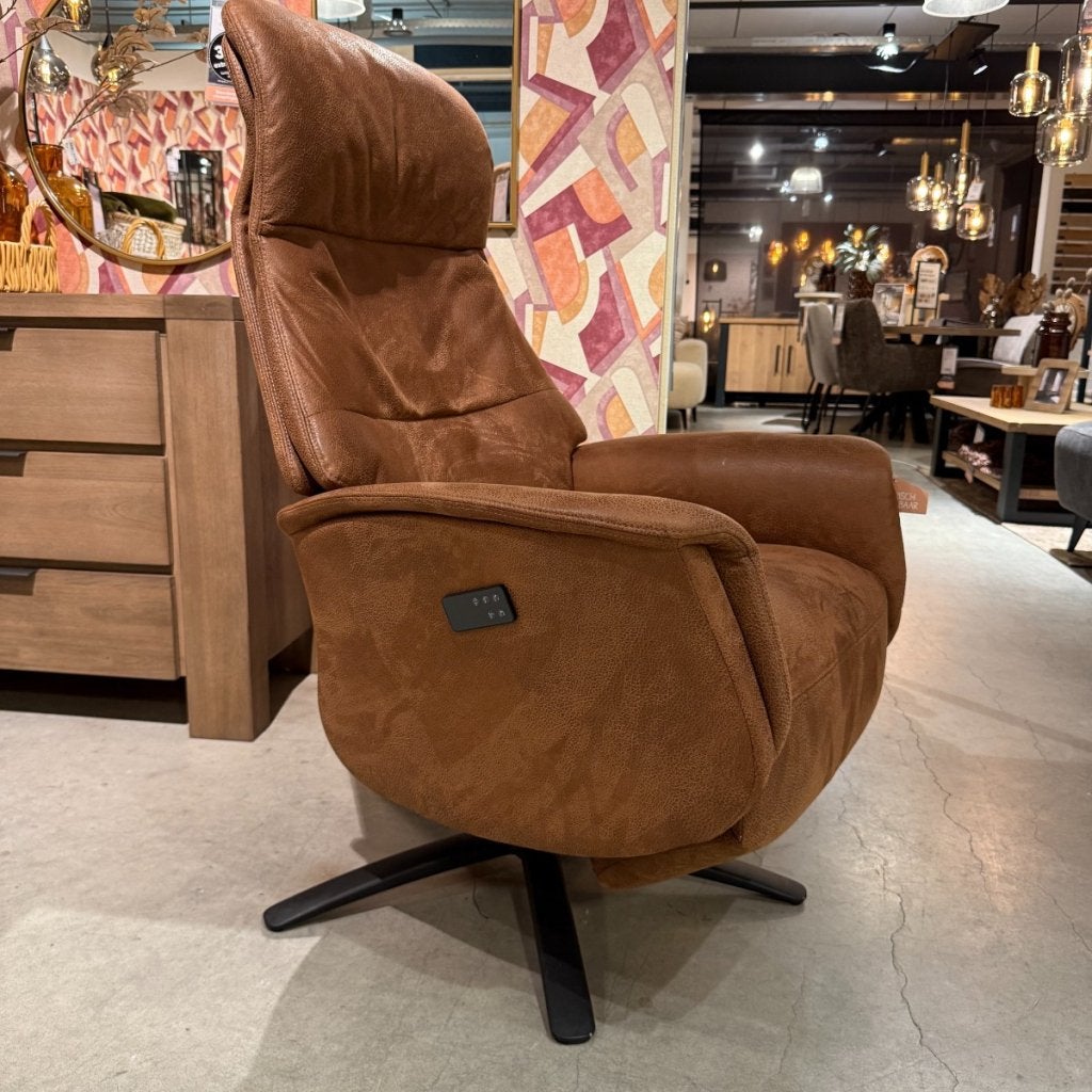 Elektrische Relaxfauteuil Artizo - Small - Microleder Bruin, Niet ingevuld, Niet ingevuld, Niet ingevuld