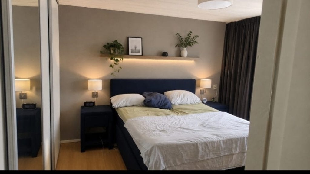 Elektrische Boxspring Swiss Sense, Gebruikt, Blauw, Tweepersoons, Ophalen of Verzenden
