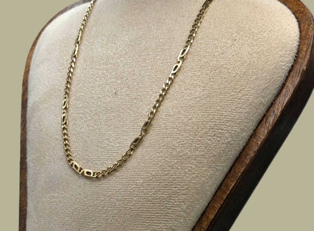 Vintage gouden valkenoog/gourmetschakel ketting. 2026/572, ., Ophalen of Verzenden, Zo goed als nieuw, .