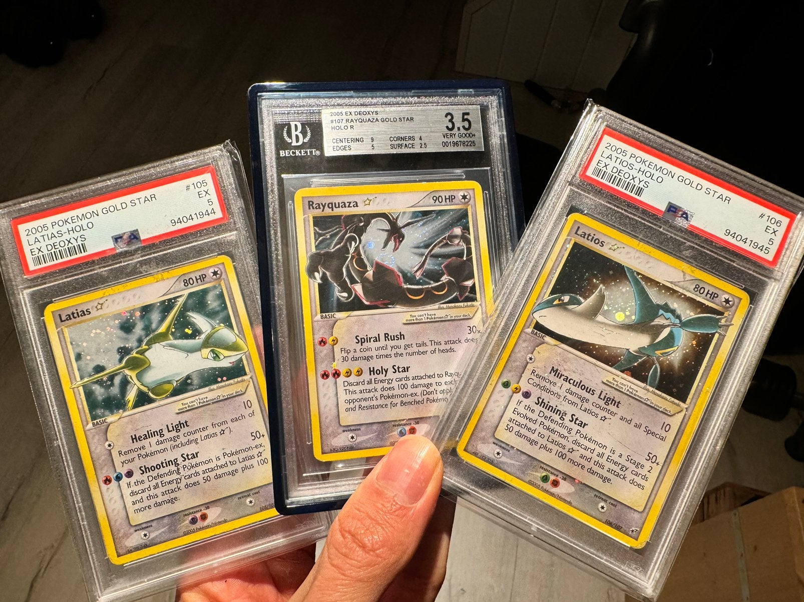 Ex Deoxys Gold Star Set - Rayquaza, Latias & Latios pokemon, Hobby en Vrije tijd, Verzamelkaartspellen | Pokémon, Ophalen of Verzenden
