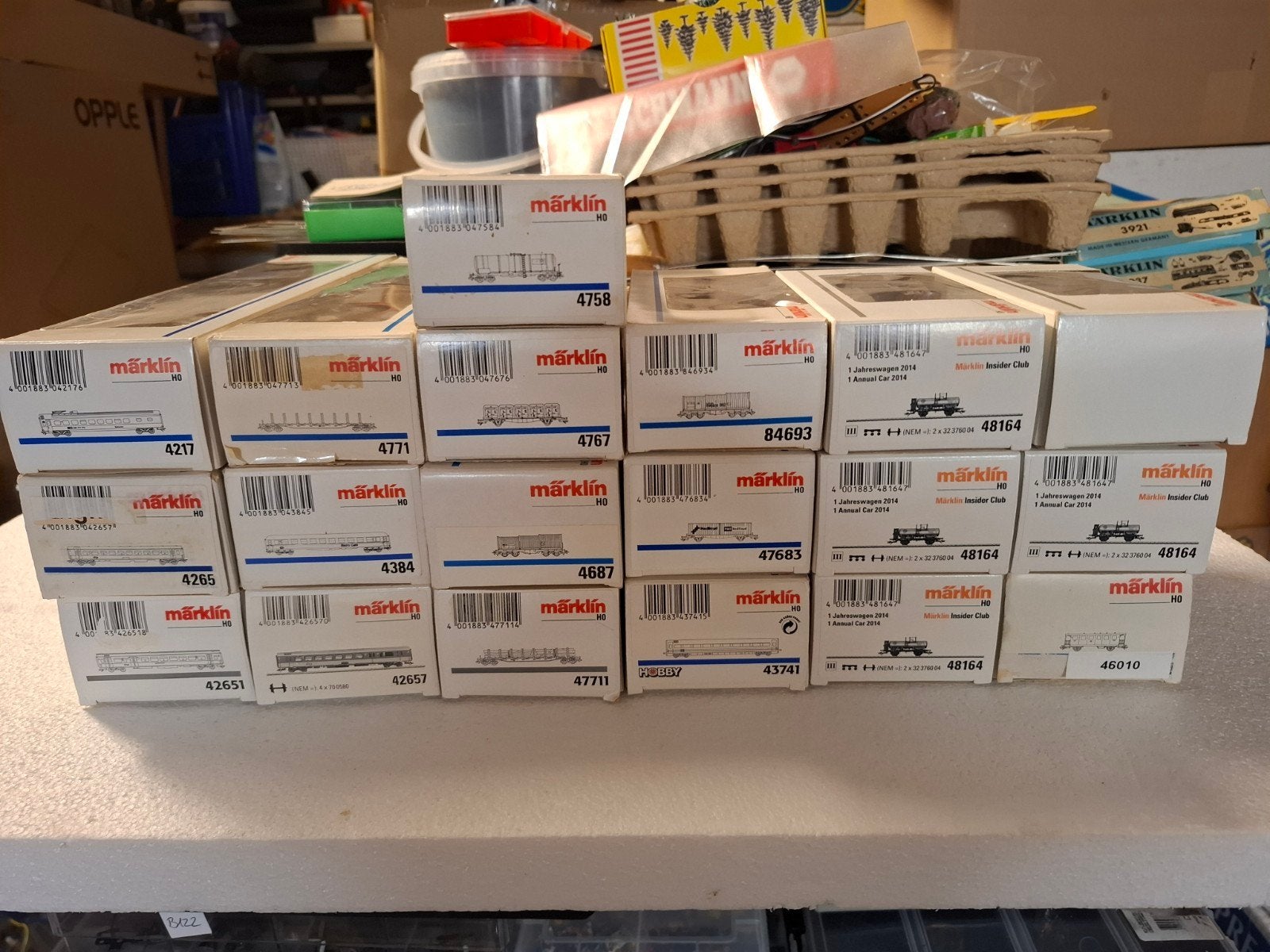 Div lege marklin doosjes zonder binnenwerk, Hobby en Vrije tijd, Wisselstroom, Gebruikt, Wagon, Ophalen of Verzenden