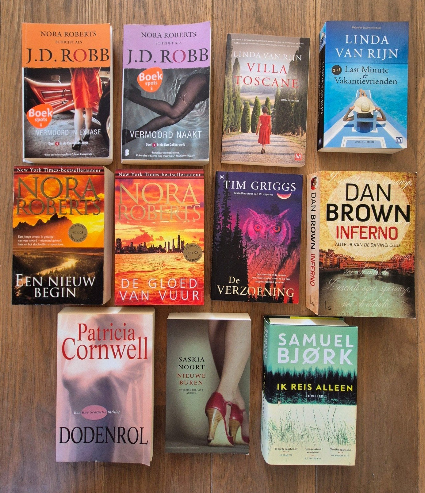 Diverse thrillers Linda van Rijn JD Robb, Boeken, Ophalen of Verzenden, Gelezen, Dan Brown, Nora Roberts, J.D. Robb, Linda van Rijn, Tim Griggs