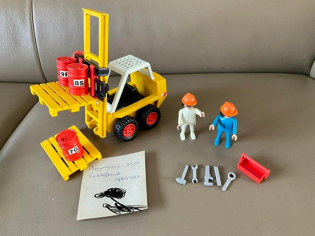 Playmobil 3506 Vorkheftrunck met figuren en Accessoires, Verzenden, Zo goed als nieuw