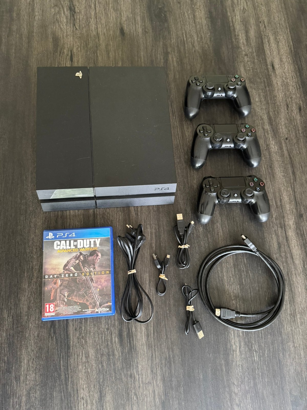 PS4 Fat (500GB) – Firmware 10.xx + 3 Controllers & 1 Game, Ophalen of Verzenden, Original, Met 3 controllers of meer, 500 GB
