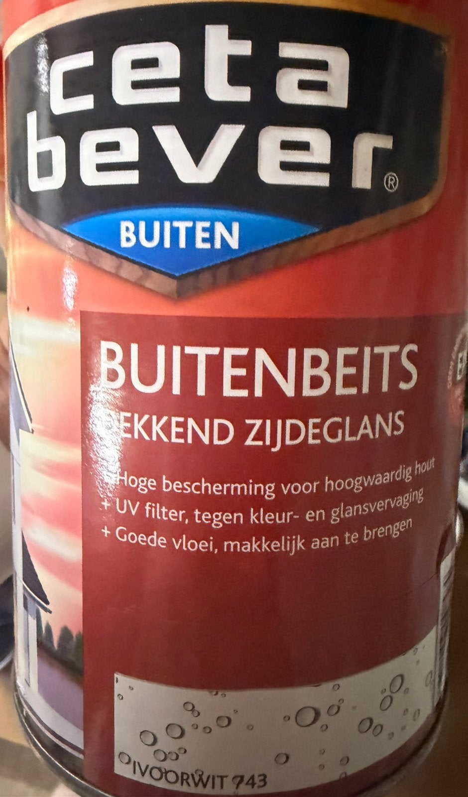 Cetabever dekkende beits ivoorwit 0,75liter en 1,25liter, Ophalen of Verzenden, Nieuw