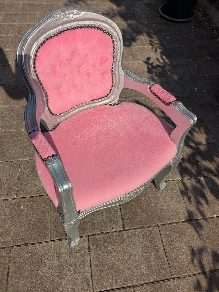 Roze kinderstoel in barokstijl, Ophalen, Zo goed als nieuw, Overige typen