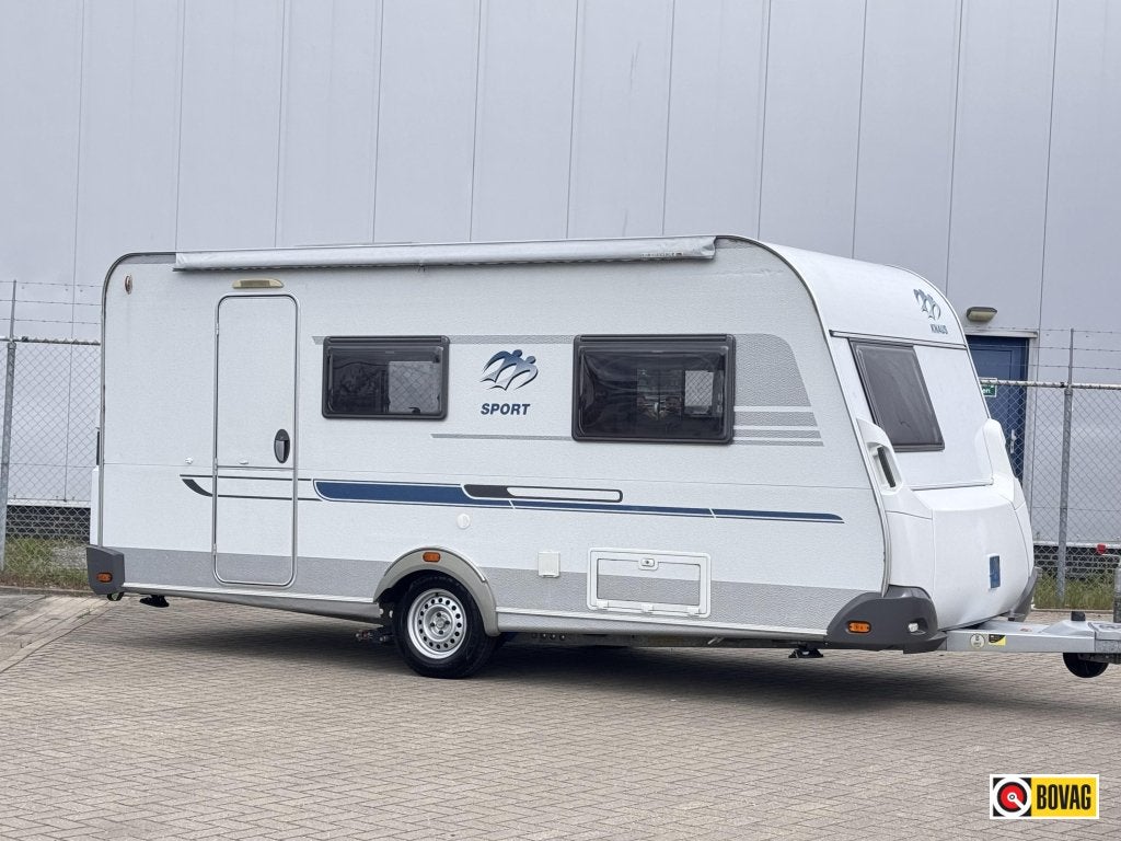 Knaus Sport 450 FS|Mover|Fransbed|Voortent/Luifel|Bovag, Caravans en Kamperen, Schokbreker, Rondzit, Bedrijf, Knaus