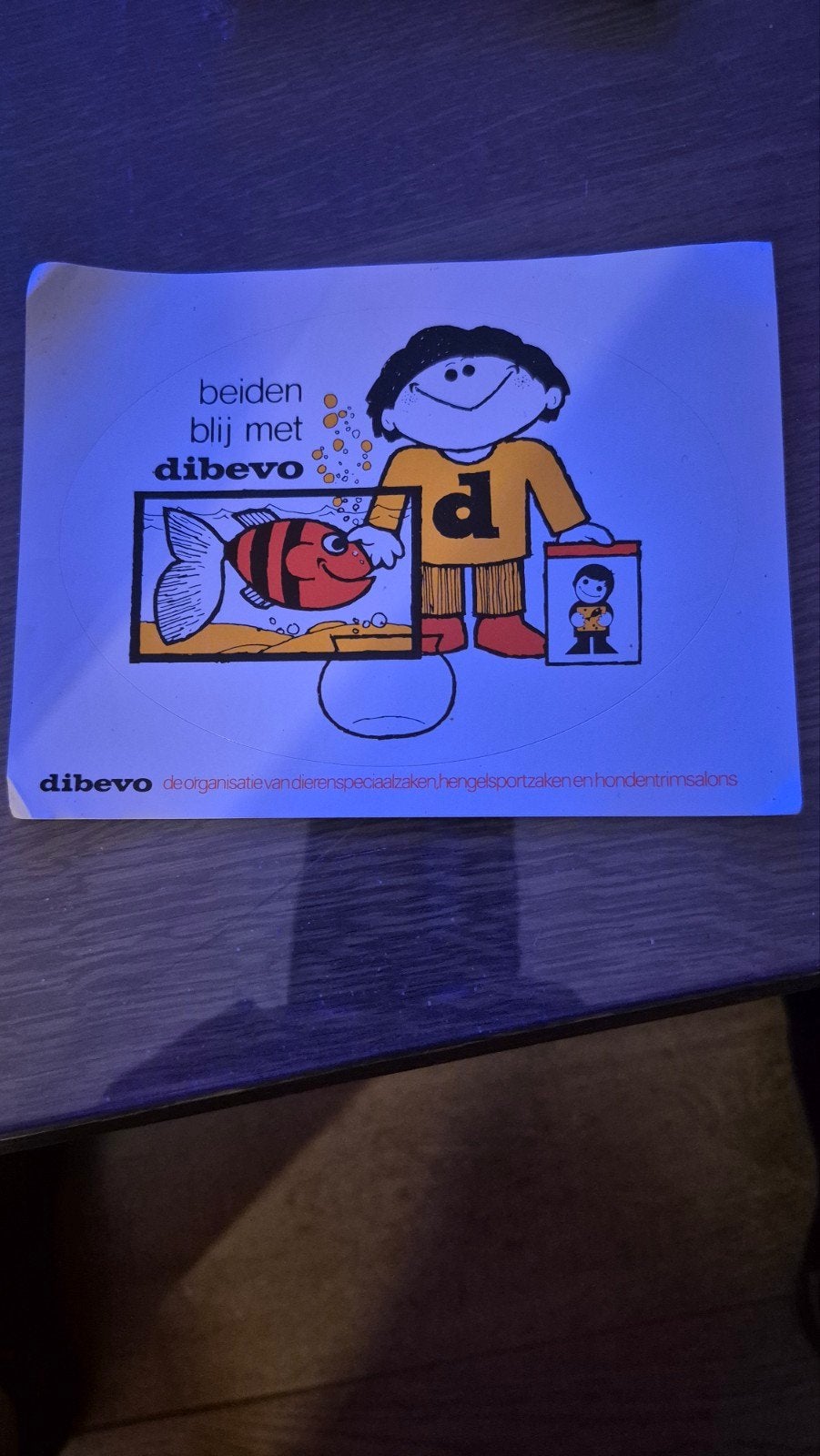Vintage Dibevo Sticker - Dieren, Hengelsport, Honden, Ophalen of Verzenden, Zo goed als nieuw, Overige typen