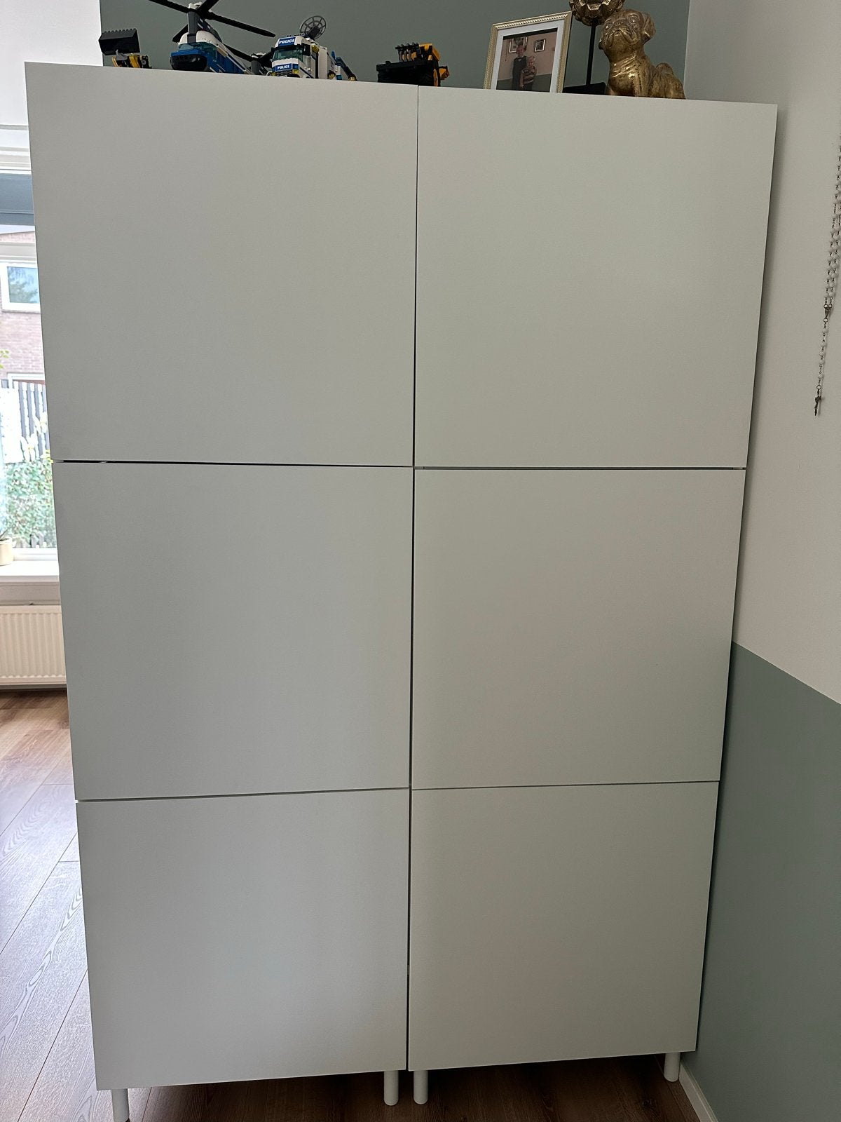 Witte ikea besta kast  met 7 planken, Ophalen, Gebruikt