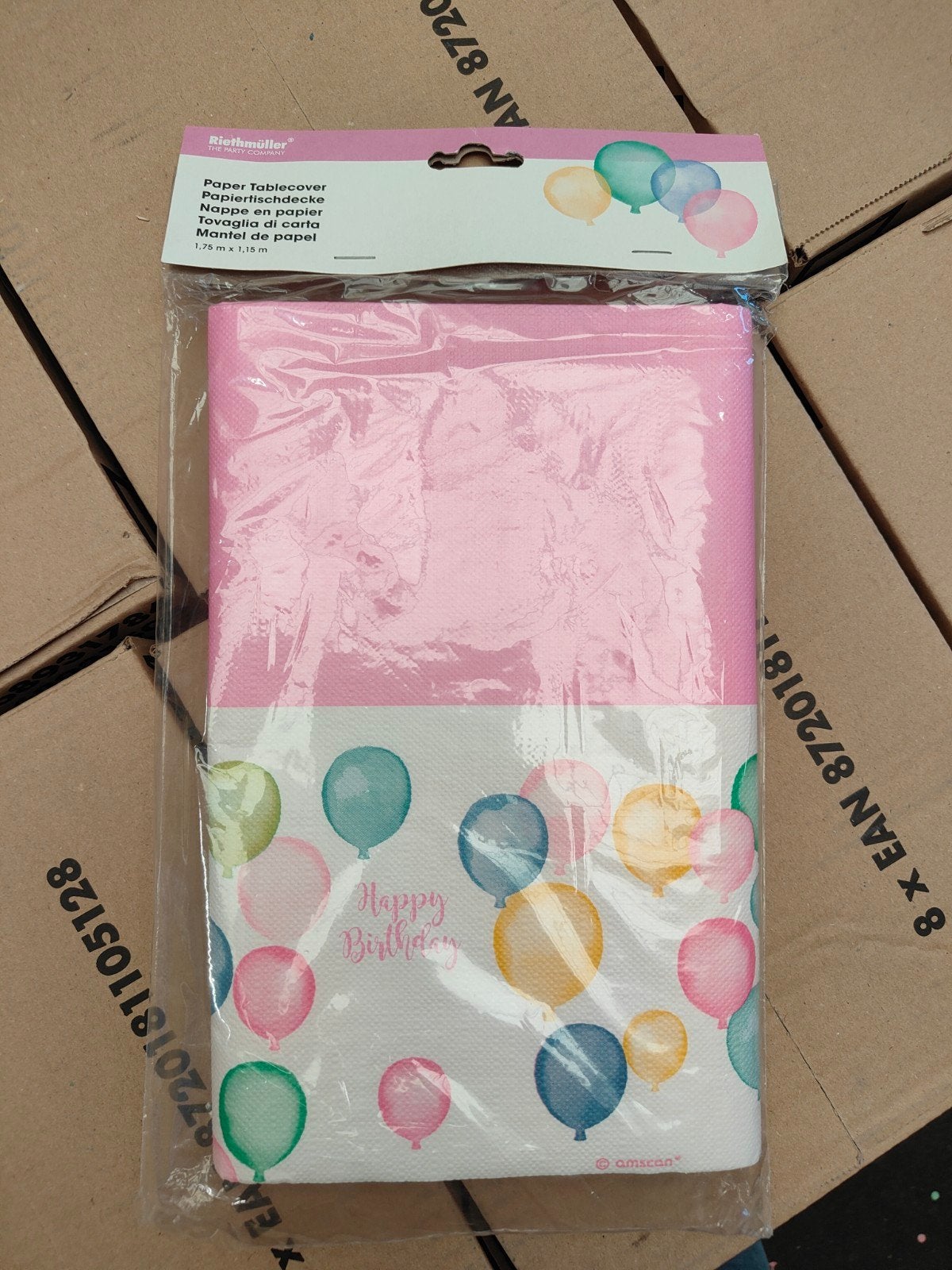 Partij 25x Happy Birthday Tafelkleden - Roze Ballonnen, Ophalen of Verzenden, ., ., .