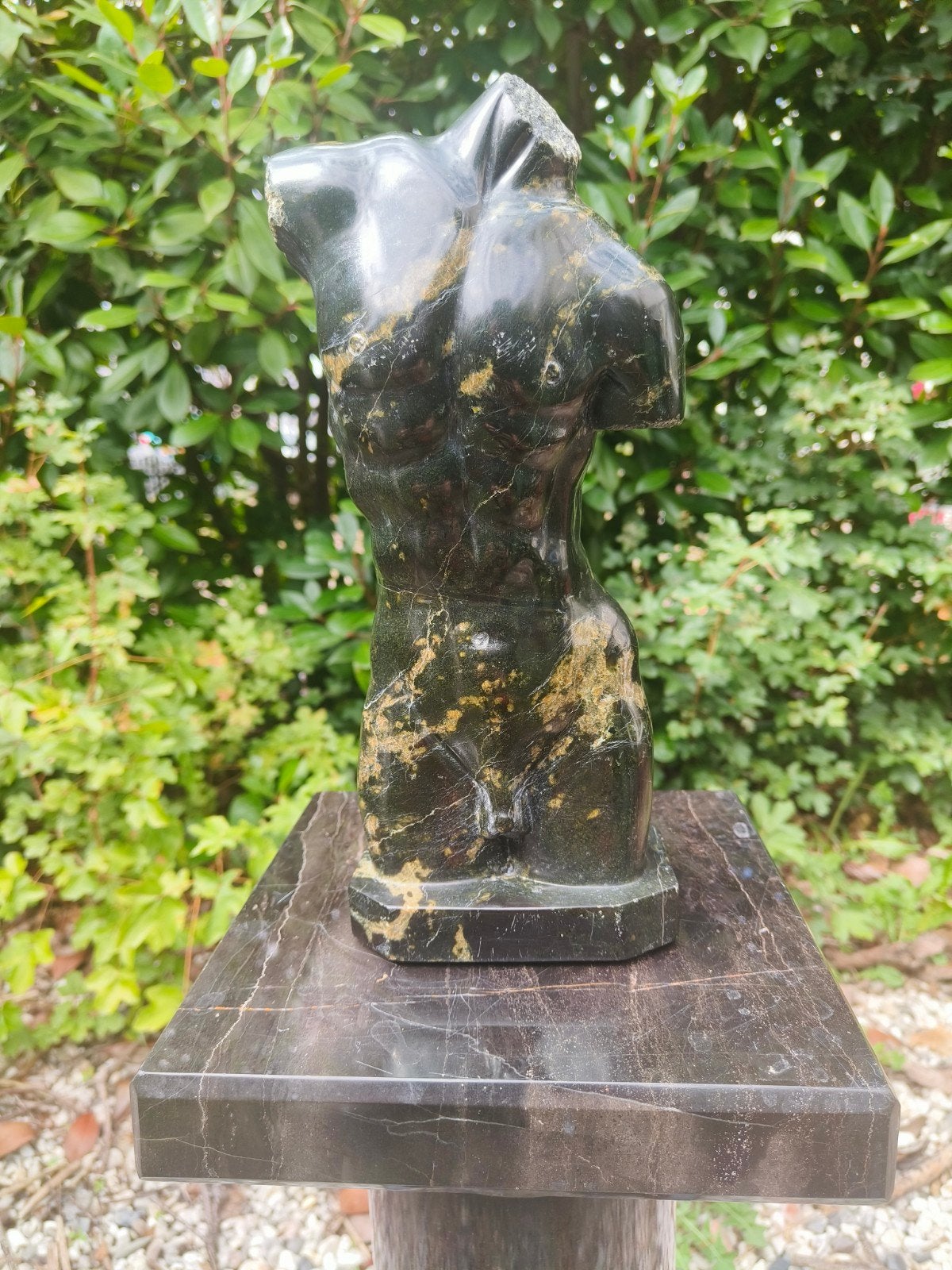 Prachtige Marmeren Torso (Mannelijk) - Los Beeld 30 cm, Ophalen of Verzenden, Handgemaakt, 20 - 50 cm, Beeld