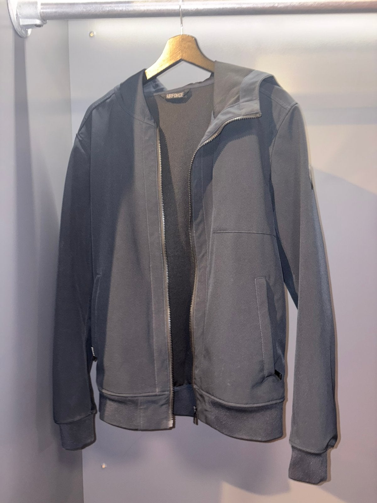 Airforce softshell heren jas maat M, Kleding | Heren, Verzenden, Gedragen, Maat 48/50 (M), Zwart