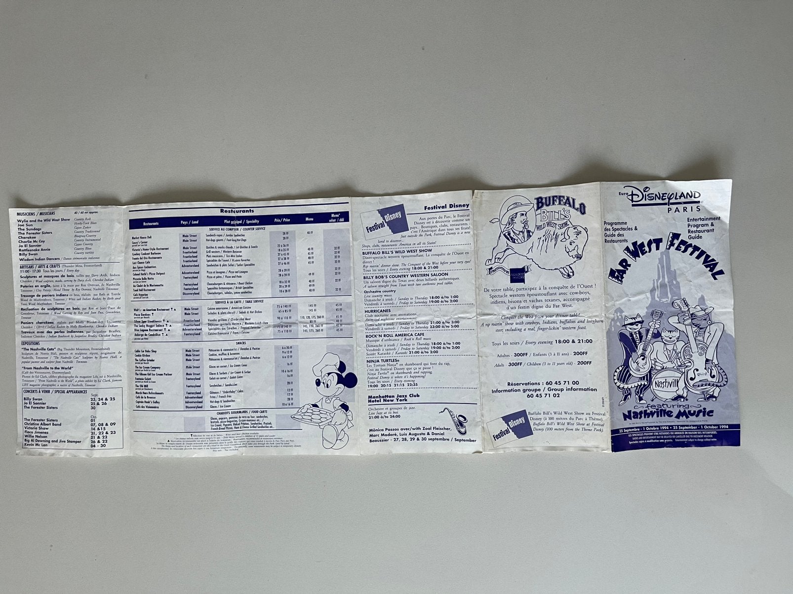 Origineel Euro Disney Programma (1994), Ophalen of Verzenden, Zo goed als nieuw