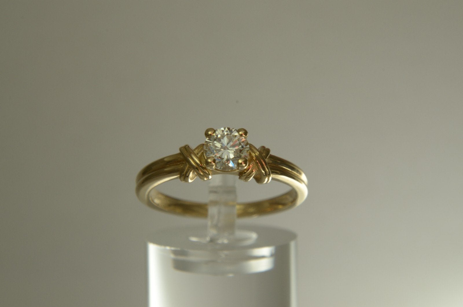 14 k geelgouden solitair ring 0,50 ct, Geel, Nieuw, Ophalen of Verzenden, 17 tot 18