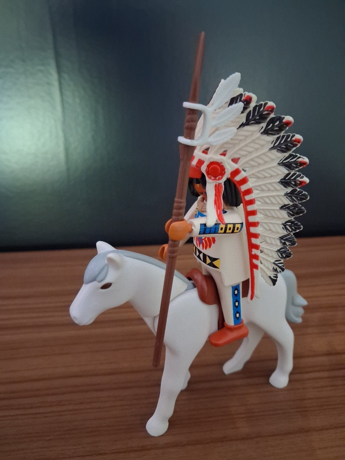 Playmobil Vintage Indianen Chief met Paard, Gebruikt, Complete set, Figuren, Historisch