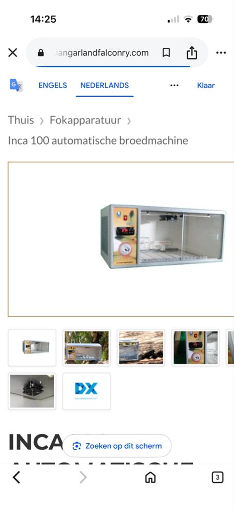 Inca 100 broedmachine, Dieren en Toebehoren, Geslacht onbekend
