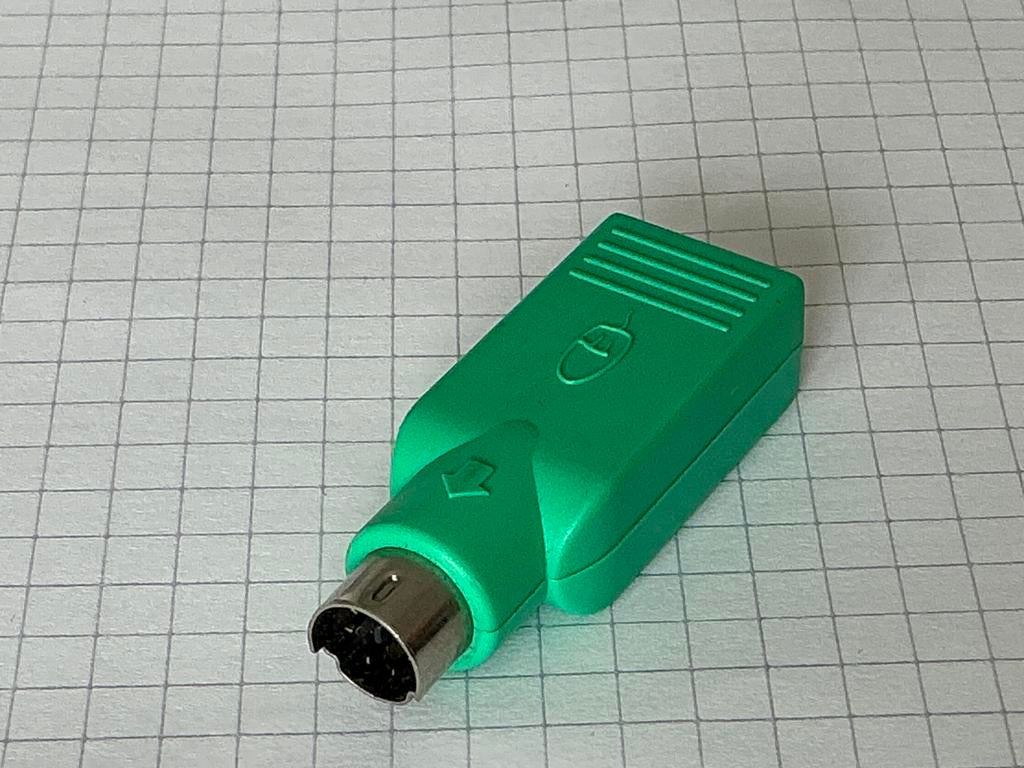 PS/2 USB adapter groen, Ophalen of Verzenden, Zo goed als nieuw, NA, NA